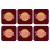 love your damn self - Cirkel - Glitter - Rood onderzetter kurk middel -3d