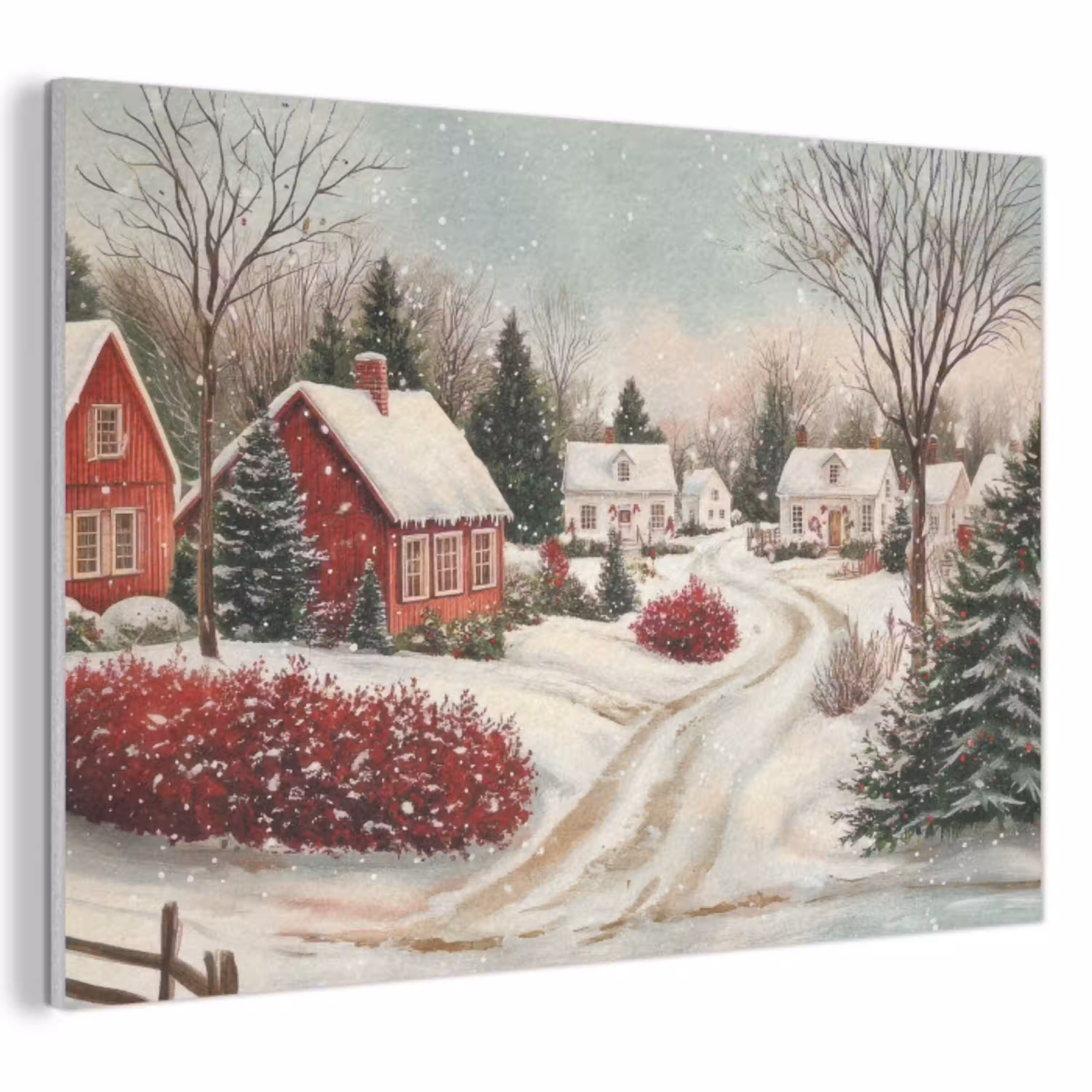 Kerstsfeer - Landelijk - Rood PET vilt klein -3d