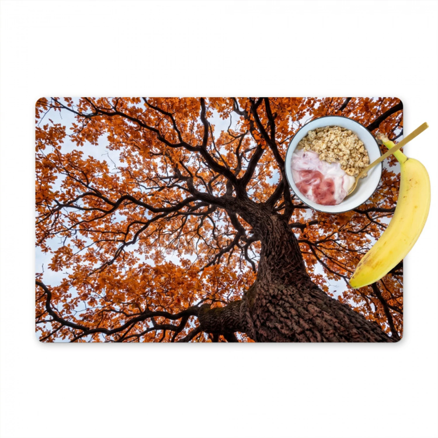 Boom - Bladerdak - Herfst - Oranje - Sfeervol Placemat vinyl groot -zzzproduct_Kitchenyeah-website