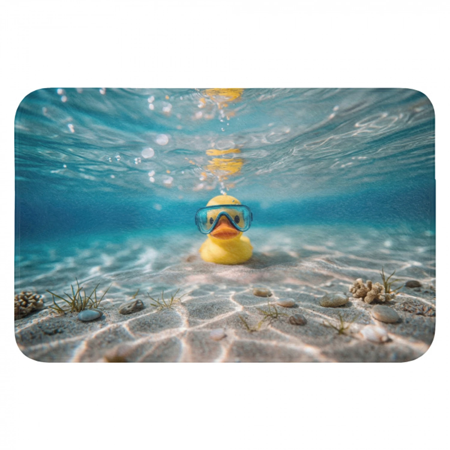 Duikbril - Eend - Water WCmat klein -3d