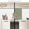 Subtiel - Geometrisch - Goud - Groen keuken achterwand 2 middel 865 -voor-na2_ES