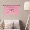 Tekstwolkje - BLAH BLAH BLAH - Roze Wandkleed katoen klein -sfeer4