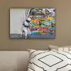 Graffiti - Illusie - Jongen - Street art canvas 2cm klein -sfeer3