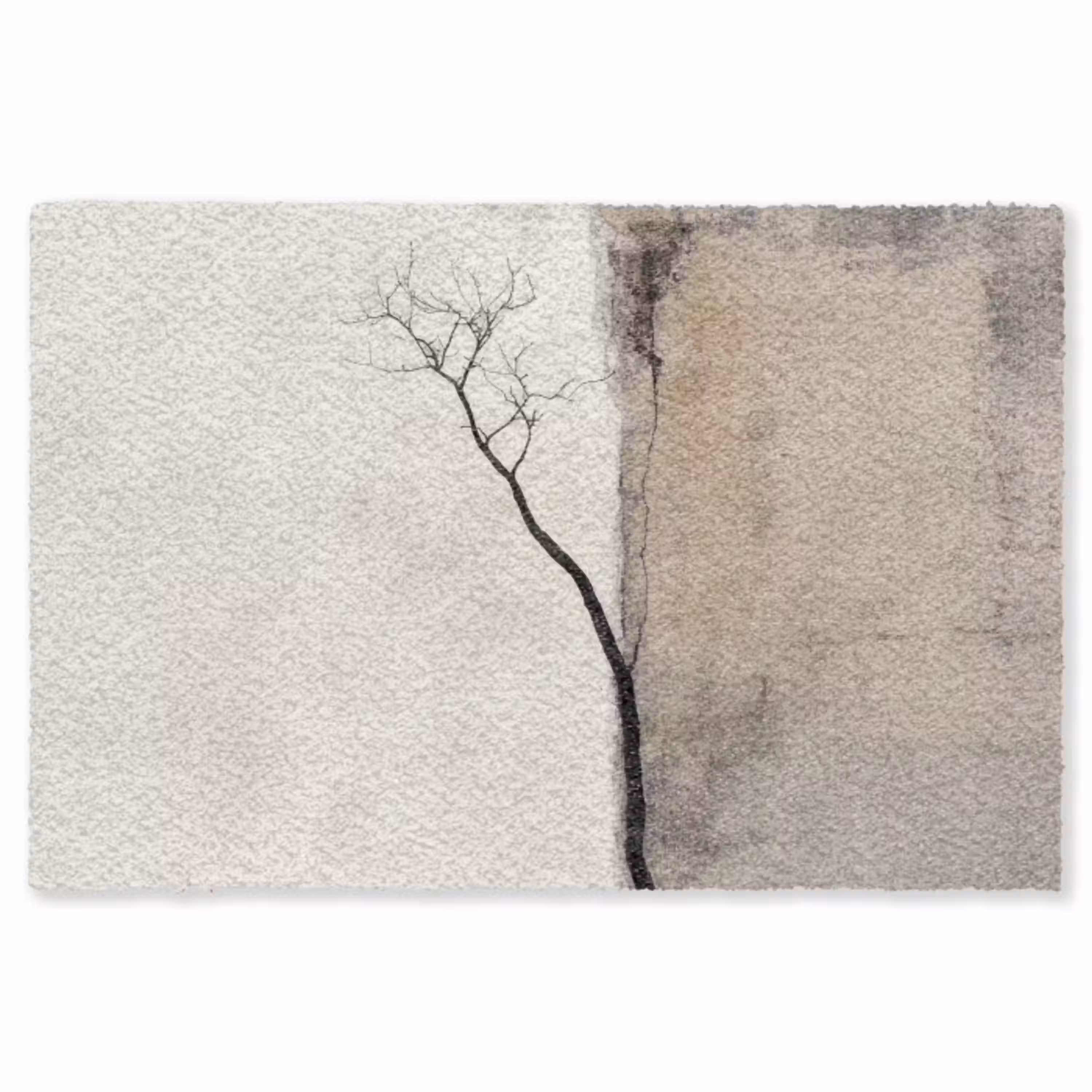 Wabi sabi - Plant - Beige Vloerkleed Rechthoek klein -3d