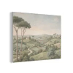 Landschap - Heuvels - Zandpad - Groen PET vilt klein -3d