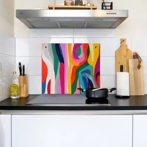 Abstract - Kleurrijk - Golven - Lijnen Inductie beschemer met haakjes middel -sfeer2