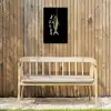 Vis - Zwart - Goud - Tekst Tuinposter op houten frame 2 cm dik klein -sfeer4