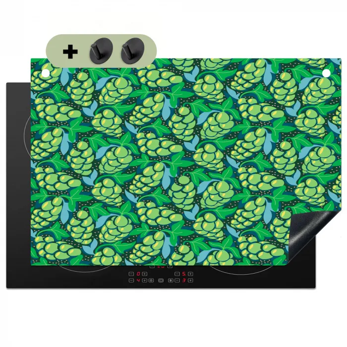 Druiven - Tros - Groen Inductie beschemer met haakjes klein 777 -3d