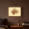 Strepen - Vis - Rond - Stekels Light Box met batterij (Wandlamp) middel -sfeer4