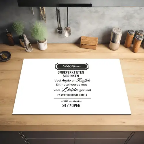Quotes - Mama - Spreuken - Hotel mama Inductie beschermer vinyl 3mm klein -sfeer5
