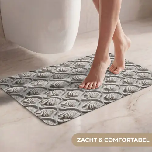Zand - Schelpenvorm - Grijs WCmat klein 1009 -USP_ZachtNL