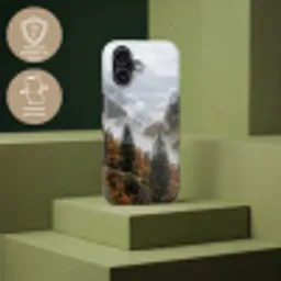 Bergen - Vallei - Mist - Herfst - Natuur Toughcase MagSafe Apple iPhone 17 klein -USP_PrintM_FR