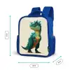 Stekels - Dino - Blauw - Gespierd Kinderrugzak - Blauw middel -productfoto_formaten