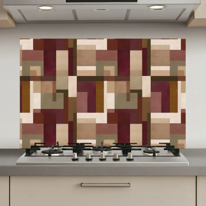 Modern - Geometrie - Kleurrijk keuken achterwand spatscherm klein 900 -3d_website