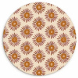 Patroon - Retro - Bruin Wandcirkel kunststof plaat 5mm dik klein 188 -3d
