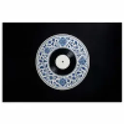 Vinyl - LP - Delfts Blauw - Muziek poster papier klein -3d