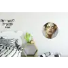 Sierlijk - Vrouw - Goud - Ogen Wandcirkel aluminium klein -kinderkamer