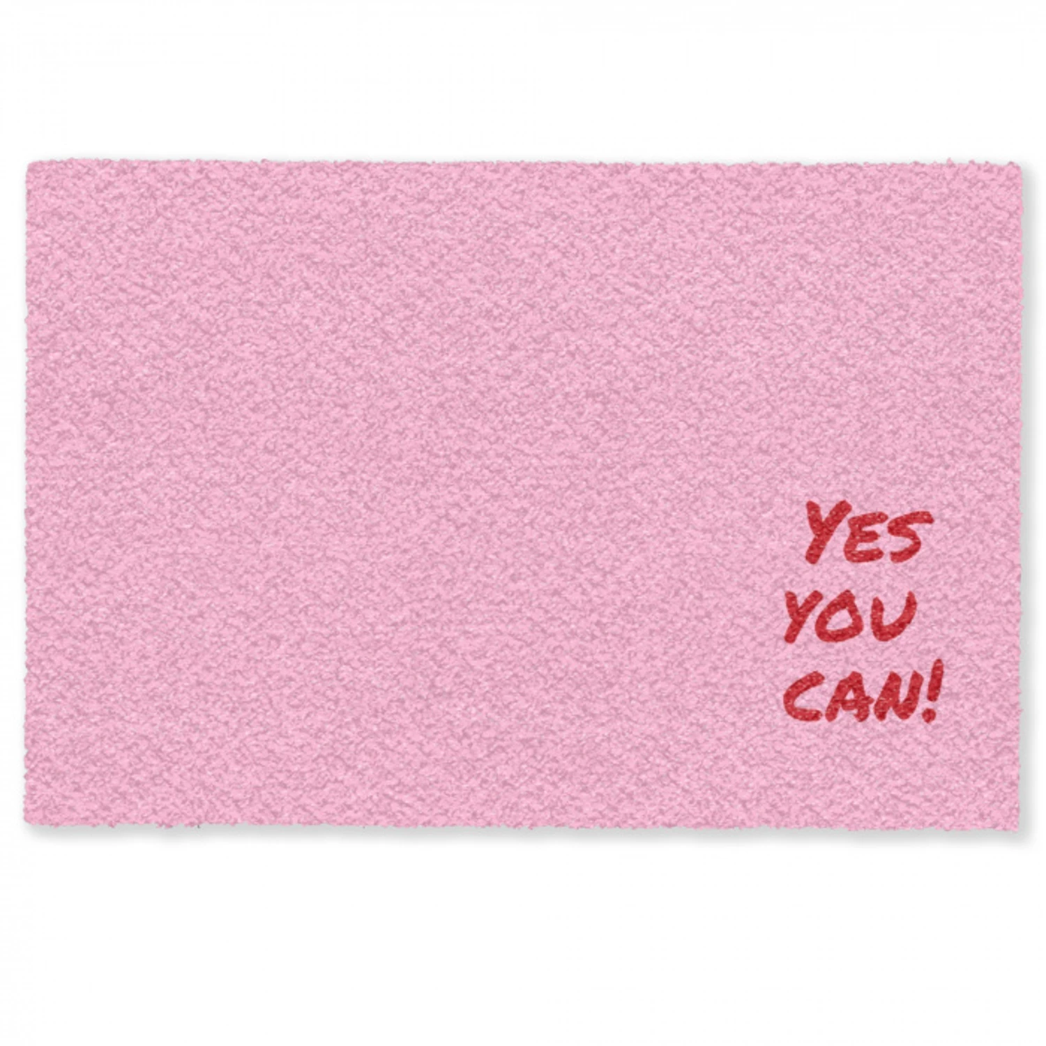 Yes you can do it - Rood - Roze Deurmat klein -zkaufland3d