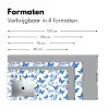 Vlinder - Bloemen - Blauw Muismat XXL klein 681 -sfeer5