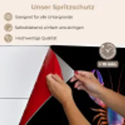 Kreeft - Paars - Roze - Zwart - Stippen - Lila keuken achterwand spatscherm klein -spatscherm_DE