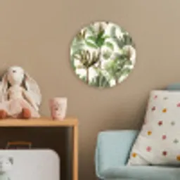 Jungle - Palmboom - Bananenplant - Kinderen - Natuur - Planten Wandcirkel kunststof plaat 5mm dik klein -tsfeer1_kind