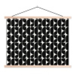 Modern - Geometrisch - Zwart textielposter latten blank klein 122 -3d