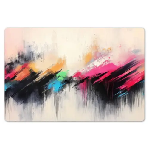 Dynamisch - Abstract - Kleurrijk - Zwart Placemat vinyl groot -zzsfeer1_Kitchenyeah-website