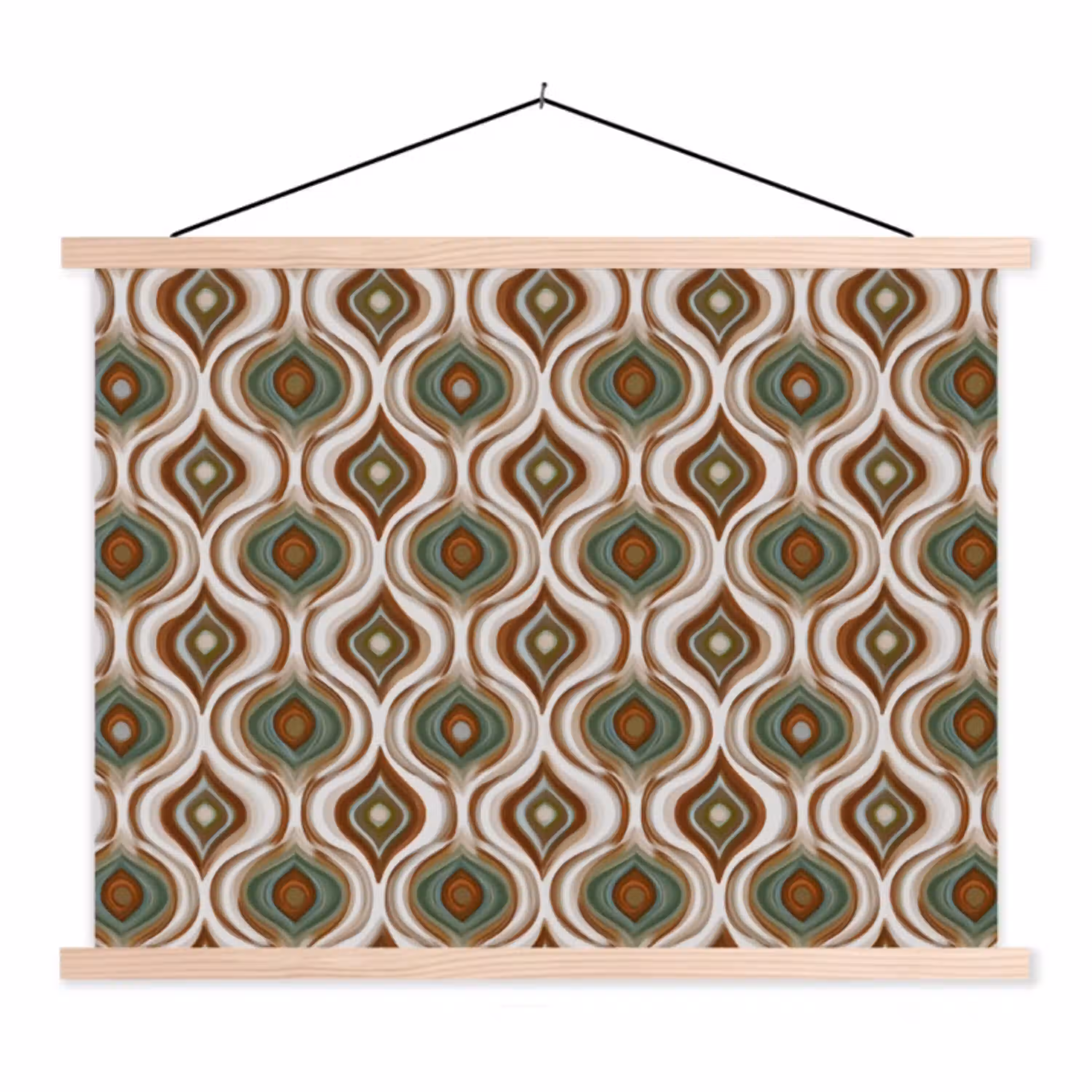 Motief - Patroon - Kleurrijk textielposter latten blank klein 122 -3d
