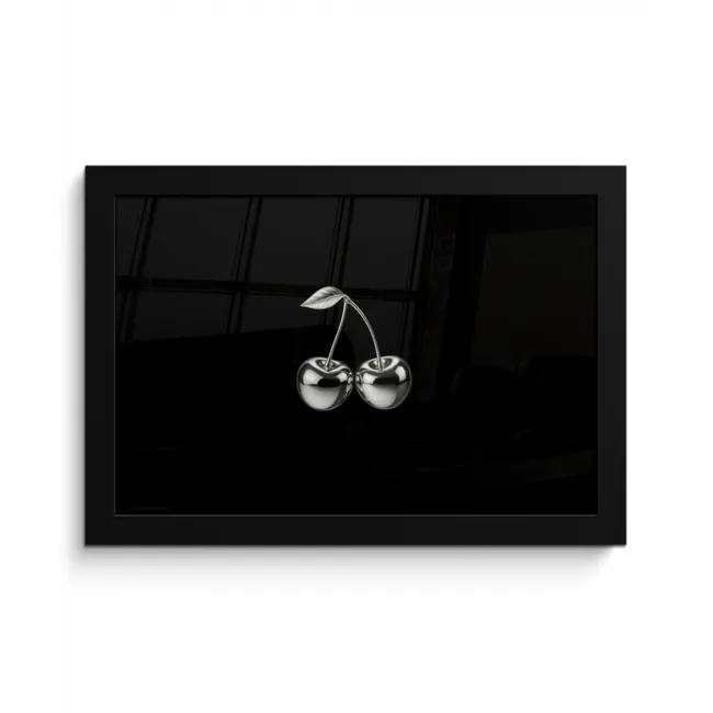 Kers - Luxueus - Metallic fotolijst zwart zonder passe partout klein -3d