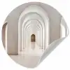Hal - Bogen - Symmetrisch - Modern Wandcirkel behangsticker klein -3d