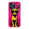 Kat - Art - Zonnebril - Roze Telefoonhoesje iPhone 17 Pro klein -3d