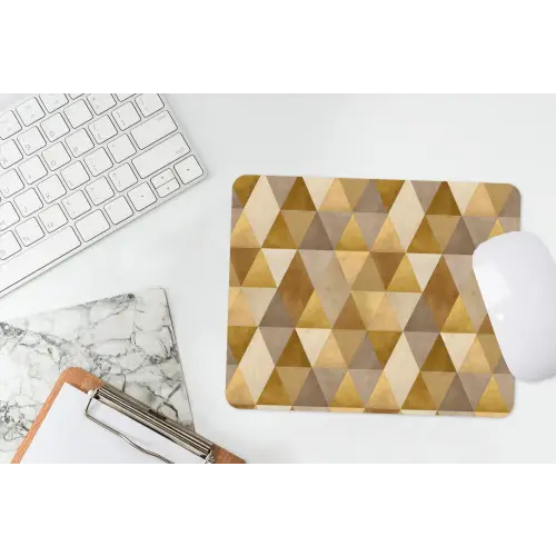 Geometrisch - Driehoek - Goud muismat rubber klein 262 -witbureau