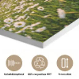 Madelief - Veld - Heuvels - Groen PET vilt klein -closeup_DE