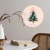 Christmas Season - Kerst - Kerstboom - Roze Wandcirkel behangsticker klein -sfeer3