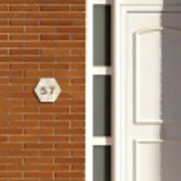 Vierkant - Beige - Marmer - Traditioneel Naambord Hexagon klein -sfeer3-hexagon-XS