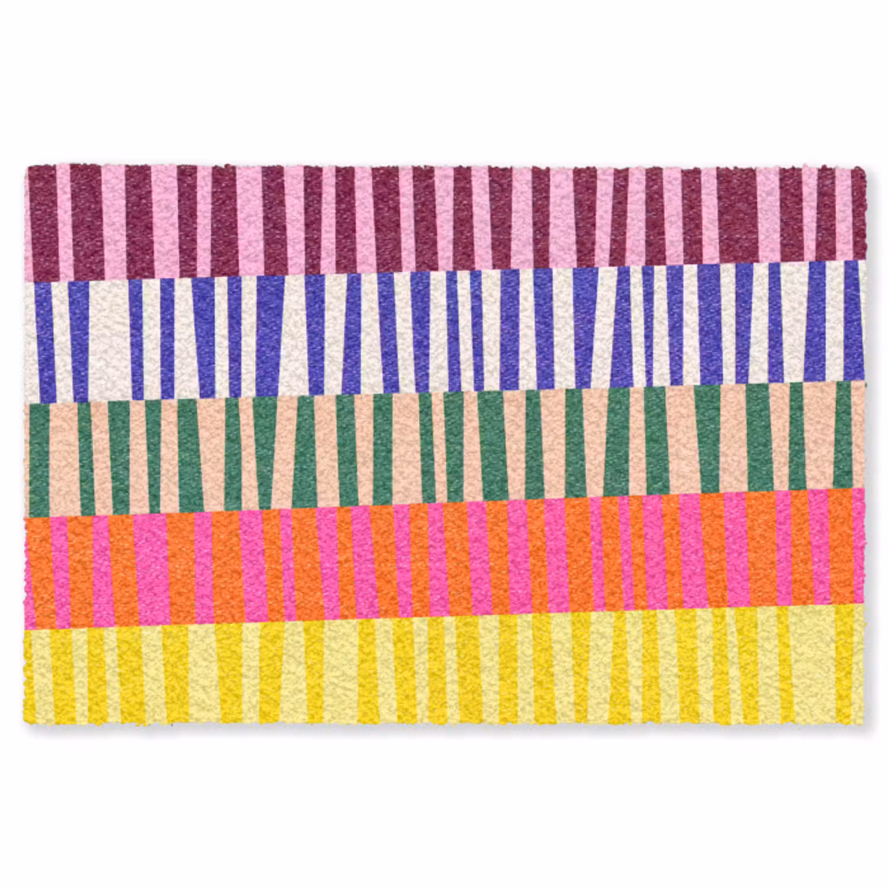 Patroon - Strepen - Abstract - Modern - Kleurrijk Vloerkleed Rechthoek klein -3d