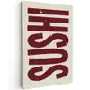 Sushi - Rood - Japandi - Decoratie canvas 2cm klein -z3d