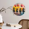 Graffiti - Kinderen - Street art - Ballon - Banksy Wandcirkel kunststof plaat 5mm dik klein -sfeer4