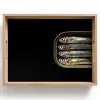 Sardines - Blik - Zwart - Vissen Dienblad Rechthoek middel -z3d_shopping
