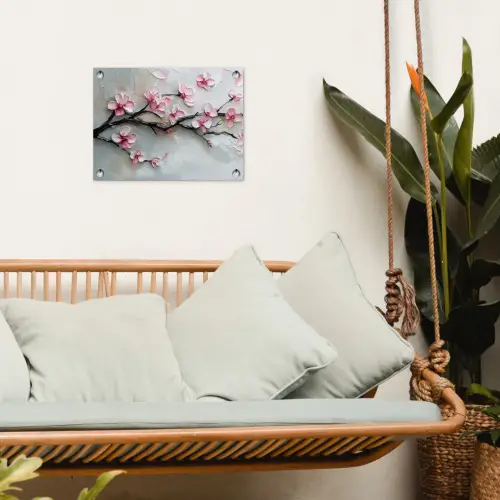 Bloesem - Kunstzinnig - Roze - Sakura tuinposter los doek klein -sfeer7