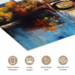 Bomen Frankfurt- Stad - Skyline - Brug poster papier klein -closeup_NL