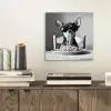 Chihuahua - Hond - Zonnebril - Humoristisch - Zwart - Wit - Spaghetti aluminium wit klein -sfeer1