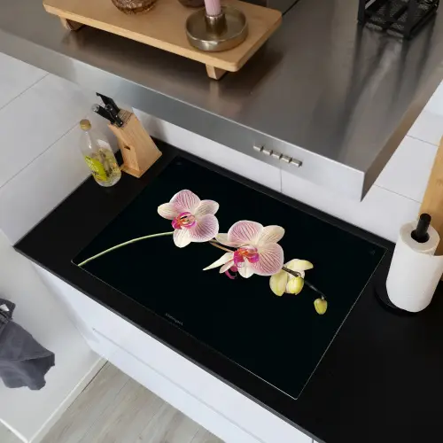 Orchidee - Roze - Bloemen Inductie beschemer met haakjes klein -sfeer1