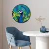 Pauw - Cirkels - Blauw Fotolijst rond zonder passe partout klein -sfeer2