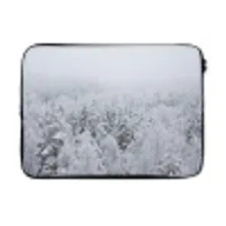 Bos - Sneeuw - Winter - Natuur - Wit laptophoes neopreen klein -3d