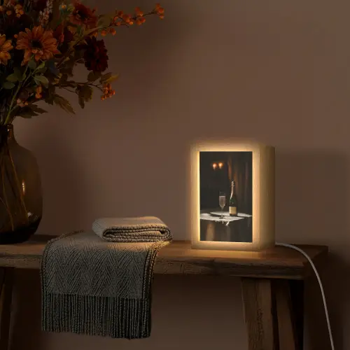 Prosecco - Bubbels - Sfeervol - Drank Light Box met kabel (Tafellamp) klein -sfeer4