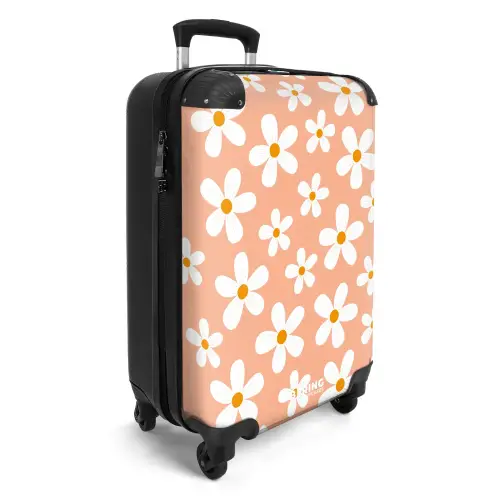 Madeliefjesmania perzik Koffer - NBS - Handbagage middel -productfoto_3d