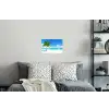 Palmboom - Strand - Zee - Zomer Muursticker klein -slaapkamer