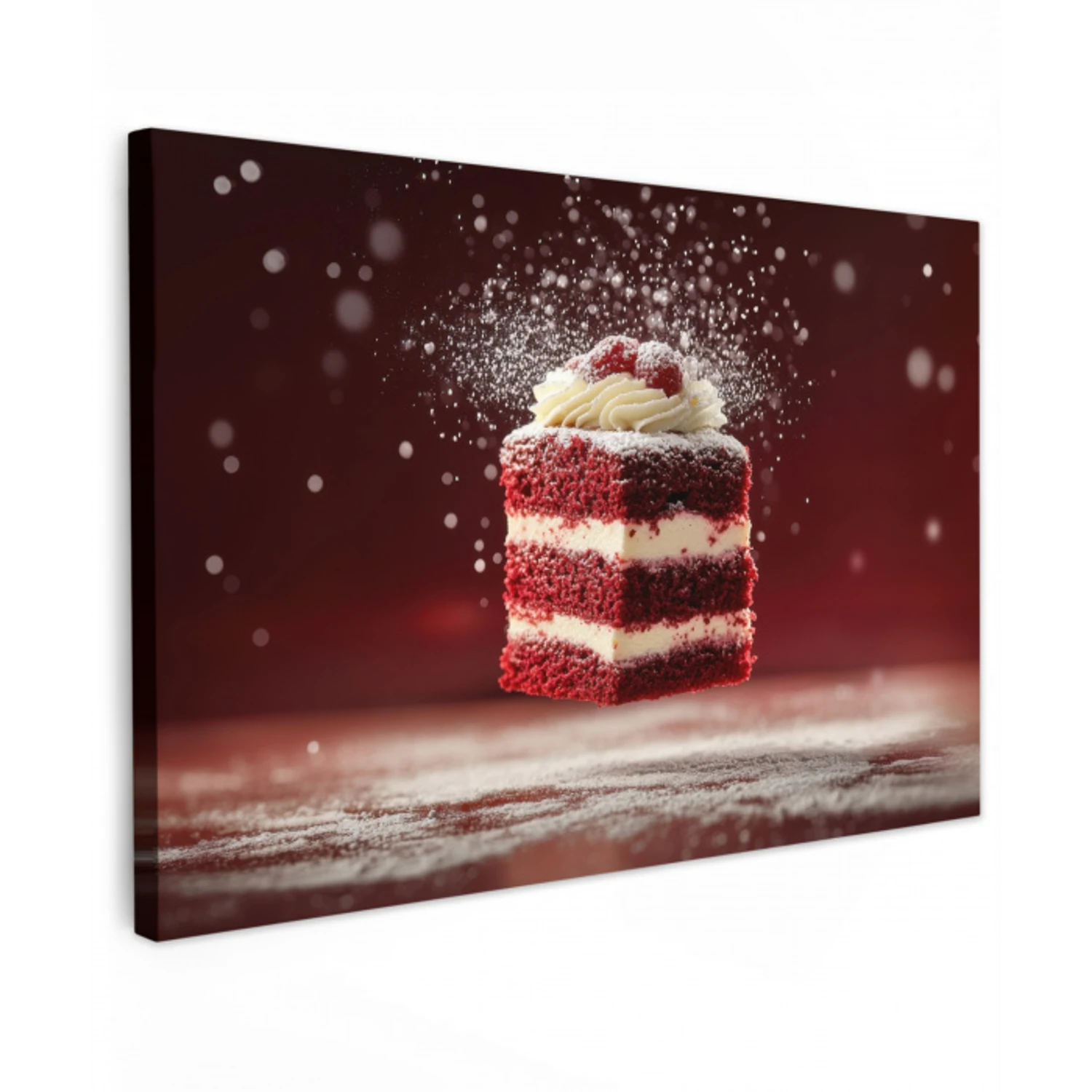 Rode - Velvet - Taart - Eten canvas 2cm klein -z3d