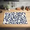 Bladeren - Klimop - Donkerblauw Inductie beschermer vinyl 3mm klein -sfeer5